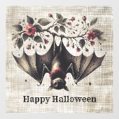 ハロウィーンピンクの花エビルこうもりグ葉リーン ウィンドウサイン (シート)