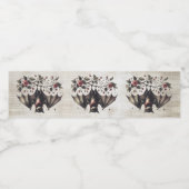 ハロウィーンピンクの花エビルこうもりグ葉リーン ペットボトルラベル (シングルラベル)