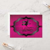 ハロウィーンピンクの魔女 カード (正面/裏面インサイチュ)