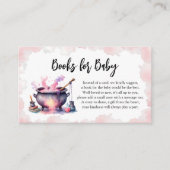 ハロウィーンピンクベビーが赤ちゃんシャワーを醸造 エンクロージャーカード (正面)