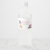 ハロウィーンピンクベビーが赤ちゃんシャワーを醸造 ペットボトルラベル (正面)