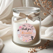 ハロウィーンピンク幽霊ベビーシャワーラウンドステッカー ラウンドシール