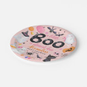 ハロウィーンピンク幽霊ベビーシャワー紙プレート ペーパープレート (アングル)