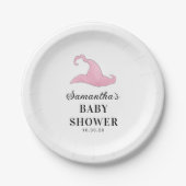ハロウィーンピンクaベビーは赤ちゃんシャワーを醸造 ペーパープレート (正面)