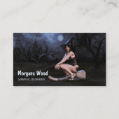 ハロウィーンピンナップガールinムーンライトビジネスカード 名刺 (正面)