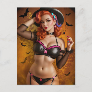 ハロウィーンピンナップグリーティングカード シーズンポストカード