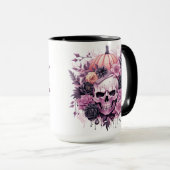 ハロウィーンピ不気味ンクスカルマグ マグカップ (正面右)