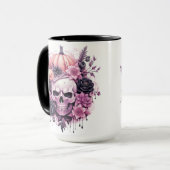 ハロウィーンピ不気味ンクスカルマグ マグカップ (正面左)