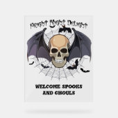 ハロウィーンファイライトナイトデライト アクリルサイン (正面)