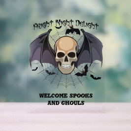 ハロウィーンファイライトナイトデライト アクリルサイン