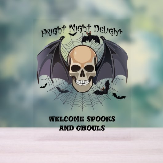 ハロウィーンファイライトナイトデライト アクリルサイン (ニュートラル)