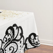 ハロウィーンファッションイラストレーションとブラックレース テーブルクロス (インサイチュ)