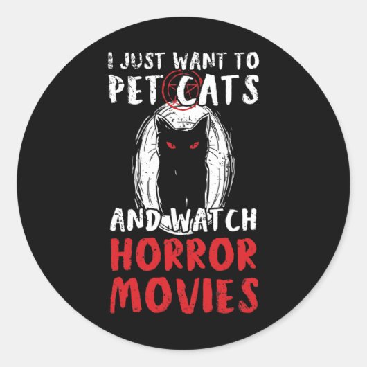 ハロウィーンファン用ハロウィンホラーデザイン ラウンドシール (正面)