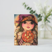 ハロウィーンフェアリーおもしろい ポストカード (スタンド正面)