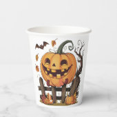 ハロウィーンフェスティバルカボチャ紙カップ 紙コップ (裏面)