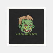 ハロウィーンフェスティバルハローゼーブギフト見たことがある スタンダードカクテルナプキン (正面)