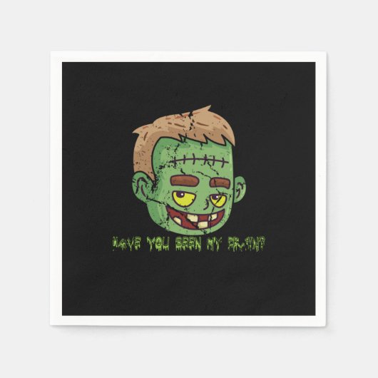 ハロウィーンフェスティバルハローゼーブギフト見たことがある スタンダードカクテルナプキン (正面)