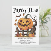 ハロウィーンフェスティバルパンプキン招待状 招待状 (スタンド正面)