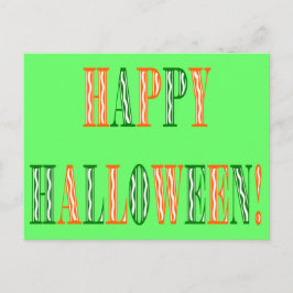 ハロウィーンフェスティバル文字 ポストカード