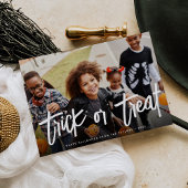 ハロウィーンフォトカードのトリックまたはトリートメント カード