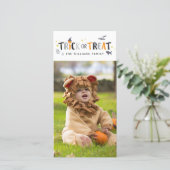 ハロウィーンフォトカードのトリックまたはトリートメント シーズンカード (スタンド正面)