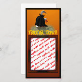 ハロウィーンフォトカードまたはフォトギフトラベル シーズンカード (正面/裏面)