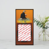 ハロウィーンフォトカードまたはフォトギフトラベル シーズンカード (スタンド正面)