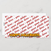 ハロウィーンフォトカードまたはフォトギフトラベル シーズンカード (正面/裏面)