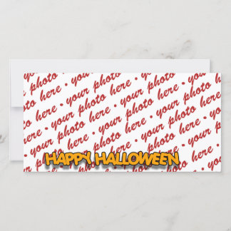ハロウィーンフォトカードまたはフォトギフトラベル シーズンカード
