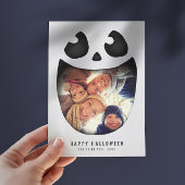 ハロウィーンフォトカード |スケルトンハロウィーンのカボチャのちょうちん 招待状