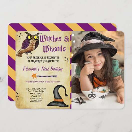 ハロウィーンフォト招待状 招待状 (正面/裏面)