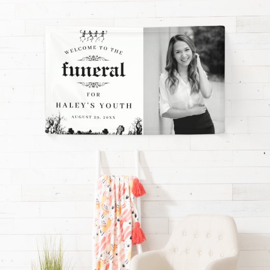 ハロウィーンフォトRIP第20回葬儀誕生日 横断幕 (インサイチュ)