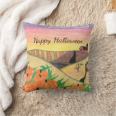 ハロウィーンフォークアートパンプキンズハーベスト秋 クッション (ブランケット)