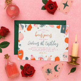 ハロウィーンフカスポカスウィッチ誕生日招待状 招待状