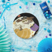 ハロウィーンフクロウのトリックまたはトリート！ ペーパープレート (パーティー)