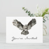 ハロウィーンフクロウパーティーカスタマイズ招待状 招待状 (スタンド正面)