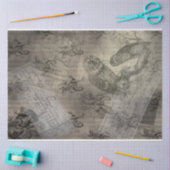 ハロウィーンフクロウファミリーヴィンテージエフェメラ 薄葉紙 (クラフト)