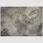 ハロウィーンフクロウファミリーヴィンテージエフェメラ 薄葉紙 (正面)