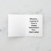 ハロウィーンフクロウ挨拶カード カード (内部)