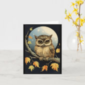ハロウィーンフクロウ挨拶カード カード (黄色い花)