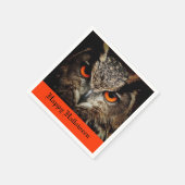 ハロウィーンフクロウ スタンダードカクテルナプキン (角)