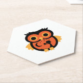 ハロウィーンフクロウ ペーパーコースター (アングル)