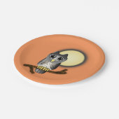 ハロウィーンフクロウ ペーパープレート (アングル)