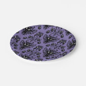 ハロウィーンフクロムズブラックと紫の邪悪な目パーティー ペーパープレート (アングル)