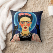 ハロウィーンフライダと黒猫 クッション (ブランケット)