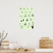 ハロウィーンフラッシュシート ポスター (キッチン)