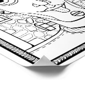 ハロウィーンフランク棒つきキャンデーカラーリングページアート ポスター (角)