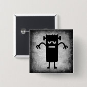 ハロウィーンフランケンシュタイン(少し怖い)ボタン 缶バッジ (正面&裏面)