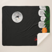 ハロウィーンフリースブランケット シェルパブランケット (正面(横))