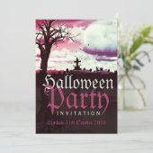 ハロウィーンフルムーンおもしろい招待状 招待状 (スタンド正面)